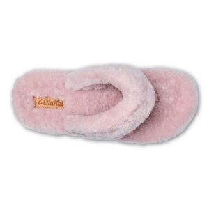 OluKai Soft Pink Fuzzy Slippers